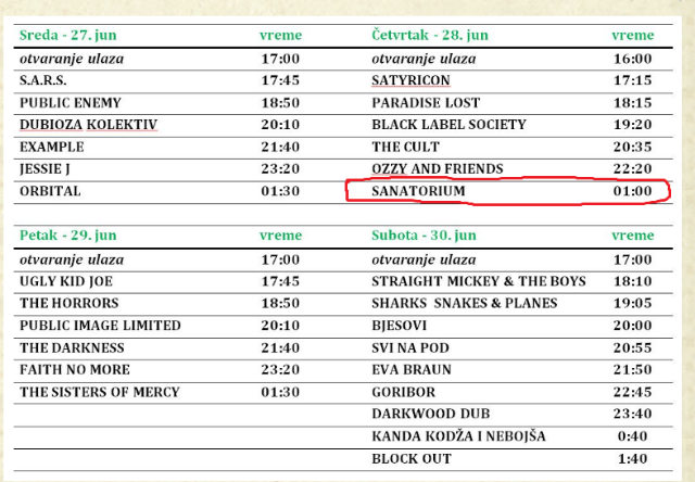 Belgrade Calling Line Up Belgrade Calling Line Up